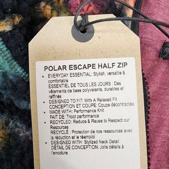 Prana Polar Escape Half Zip Pullover Fleece Sweater Hoodie Jacket Size Small - Picture 8 of 9